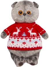 Мягкая игрушка Basik & Co В свитере с оленями (19 см)