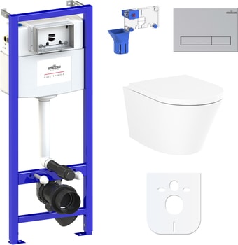 Унитаз Lavinia Boho Biore Compacto Rimless 7 в 1 87040087 (матовый пластик)