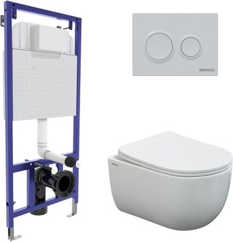 Унитаз Berges Wasserhaus Ventas Rimless 043239 (с сиденьем)