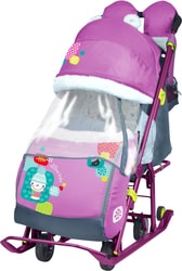 Санки-коляска Nika Ника детям 7-2 (снеговик, орхидея)