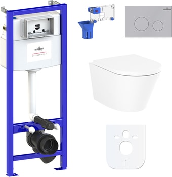 Унитаз Lavinia Boho Biore Compacto Rimless 7 в 1 87040091 (матовый пластик)