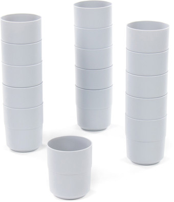 Набор стаканов для воды и напитков Полесье №3 74000 (16 шт, дымчатый)