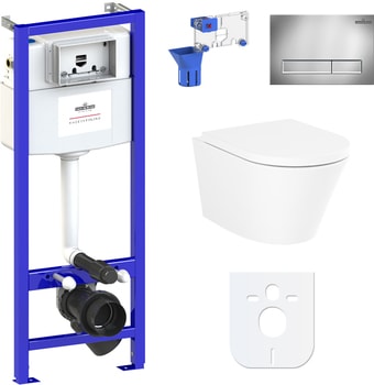 Унитаз Lavinia Boho Relfix Biore Rimless 7 в 1 87040098 (хром пластик)