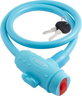 Тросовый велосипедный замок Нора-М №33 (ф8x650мм, голубой)