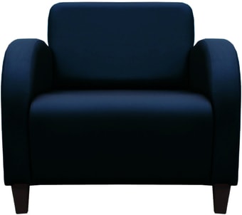 Интерьерное кресло Brioli Карл (экокожа, L18 синий/темные ножки)