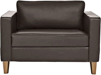 Интерьерное кресло Brioli Вернер (экокожа, L13 коричневый/светлые ножки)