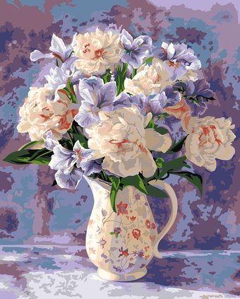 Картина по номерам ФРЕЯ Букет нежных пионов PNB/PL-130