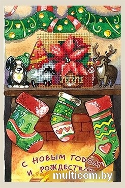 Набор для вышивания Сделай своими руками Открытки. Камин О-10С