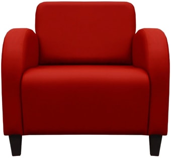 Интерьерное кресло Brioli Карл (экокожа, L19 красный/темные ножки)