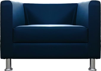 Интерьерное кресло Brioli Билли (экокожа, L18 синий)