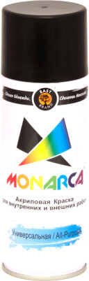 Краска Monarca Универсальная RAL 9005 0.4 л (черный глянцевый)