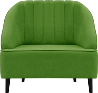Интерьерное кресло Brioli Донато (велюр, B26 зеленый/темные ножки)