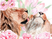 Картина по номерам Рыжий кот Влюблённые животные Х-3864