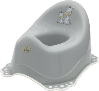 Детский горшок Maltex Зебра 6517 (серый/белый)