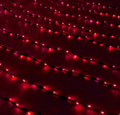 Световой дождь Luazon Led-400 контроллер (2x1.5 м, красный) [187296]