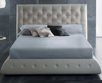 Постельное белье Primavelle 90х200 сатин Luxe на резинке 114311429-crL04 (дымчато-синий)