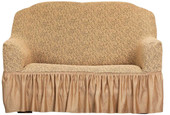 Чехол для дивана Софатэкс Стандарт ПО-4 Венеция с оборкой (кофе с молоком)