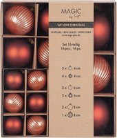 Елочная игрушка Inge's Christmas One-Two-Tree! 16408P418 (16шт, терракотовый)