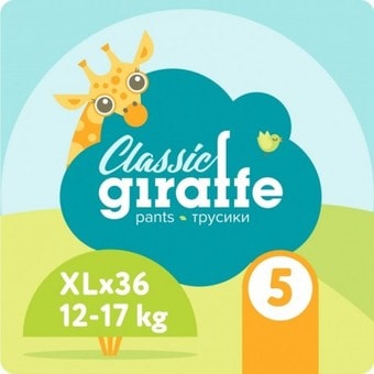 Трусики-подгузники Lovular Giraffe Classic XL 12-17 кг (36 шт)