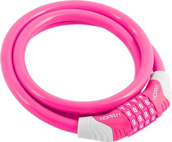 Тросовый велосипедный замок Нора-М №31 (ф12x1500мм, розовый)