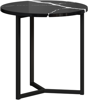 Журнальный столик LoftyHome Годмар Тренто 1627749 (мрамор блэк/черный)