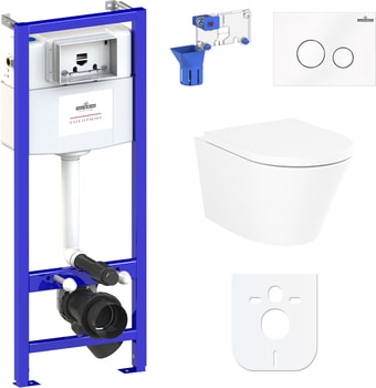 Унитаз Lavinia Boho Biore Compacto Rimless 7 в 1 87040095 (белое стекло)