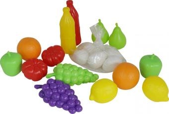 Набор игрушечных продуктов Полесье Набор продуктов №6 47014 (19 эл., в сеточке)