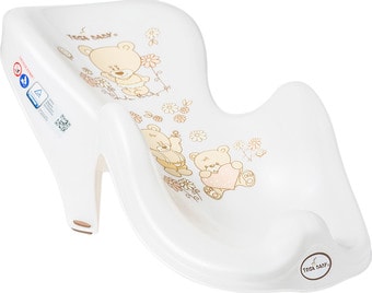 Горка для купания Tega Мишки (белый жемчуг)