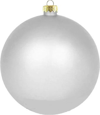 Елочная игрушка GreenTerra Матовый, 80мм (серебристый)