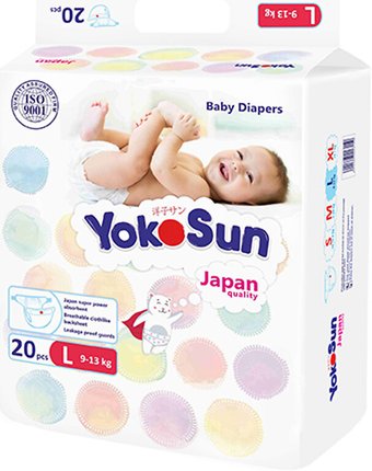 Подгузники YokoSun На липучках L (20 шт)