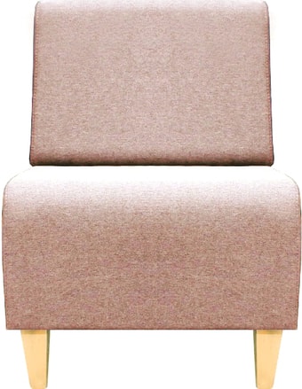 Интерьерное кресло Brioli Руди Д (рогожка, J11 розовый/светлые ножки)