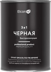 Краски и эмали Elcon По ржавчине 3в1 (800г, глянцевый черный)