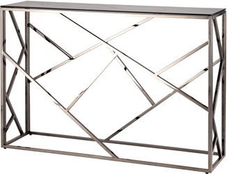 Консольный стол Stool Group Арт Деко 115x30 ECST-015-BG-SK (стекло Smoke/сталь темный хром)