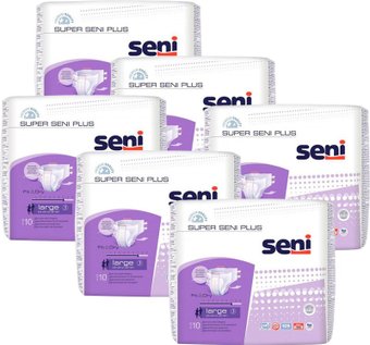 Подгузники для взрослых Seni Super Plus Extra Large (6x10шт)