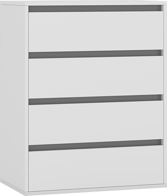 Комод Интермебель Рио-1 (белый/графит серый)