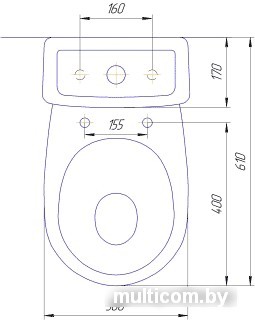 Унитаз Rosa Ресса черный
