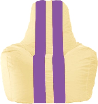 Кресло-мешок Flagman Спортинг С1.1-138 (светло-бежевый/сиреневый)