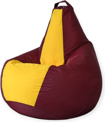 Кресло-мешок Mio Tesoro Груша Kombo XXL GF-130x85-BZH (бордовый/желтый)