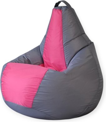 Кресло-мешок Mio Tesoro Груша Kombo XXL GF-130x85-SF (серый/фуксия)