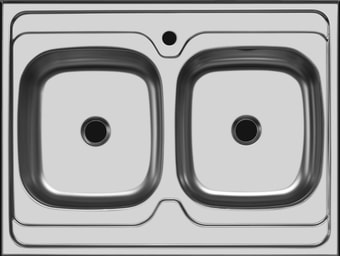 Кухонная мойка Ukinox Стандарт STD800.600 20 6C 3C