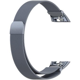Браслет Rumi Milanese loop металлический для Huawei Band 6 / Honor Band 6 (серый)