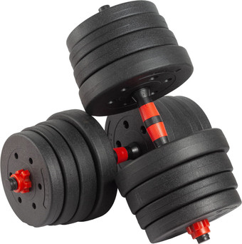 Набор гантелей с грифом для штанги VictoryFit VF-DC300 2x15 кг