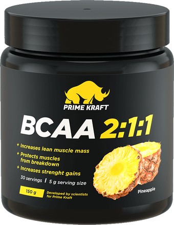 Аминокислоты Prime Kraft BCAA 2:1:1 (150г, ананас)