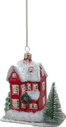 Елочная игрушка Kurt S. Adler Домик с елочкой F2337