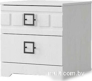 Тумба КМК Мебель 2Я Римини 0989.2 (белый текстурный/дуб полярный)