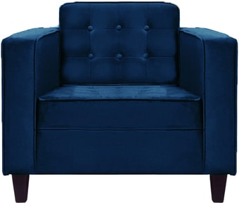 Интерьерное кресло Brioli Вилли (велюр, B69 синий/темные ножки)