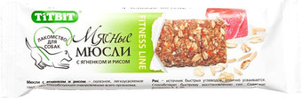 Лакомство для собак TiTBiT Fitness мюсли с ягненком и рисом 40 г