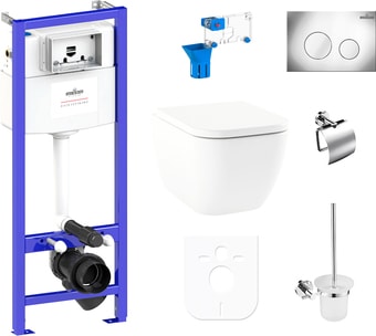 Унитаз Lavinia Boho Relfix One Rimless 9 в 1 97010042 (хром пластик)