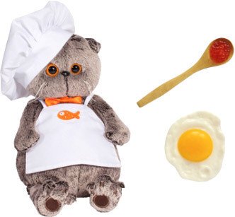 Мягкая игрушка Basik&Ko Кот-кулинар (22 см) [Ks22-021]