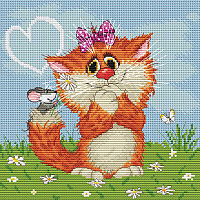 Набор для вышивания Белоснежка Рыжая кошечка 121-14